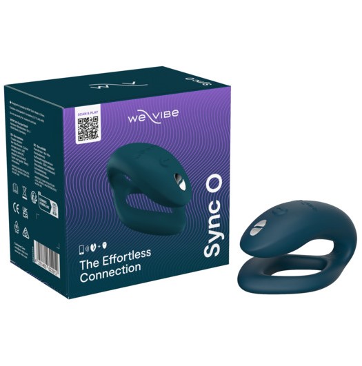 Вибратор для пар WE-VIBE Sync O зеленый вельвет,силикон,8 см.