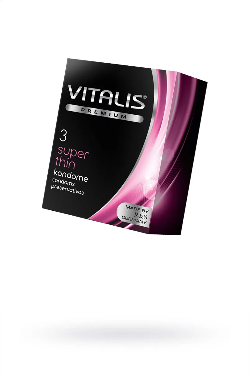 Презервативы Vitalis, premium, ультратонкие, 18 см, 5,3 см, 3 шт.