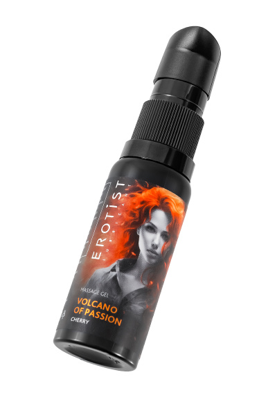 Гель Erotist с эффектом вибрации VOLCANO OF PASSION: CHERRY (со вкусом вишни), 25 мл