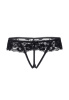 Трусики черные эротические Erolanta Lingerie Collection кружевные S