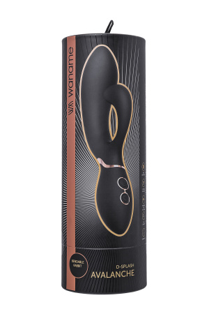 Вибратор-кролик WANAME D-SPLASH Avalanche, силикон, черный, 20,5 см