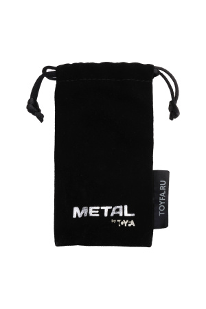 Анальная втулка TOYFA Metall , металл, золотая, с красным кристаллом, 7 см, Ø 2,8 см, 50 г