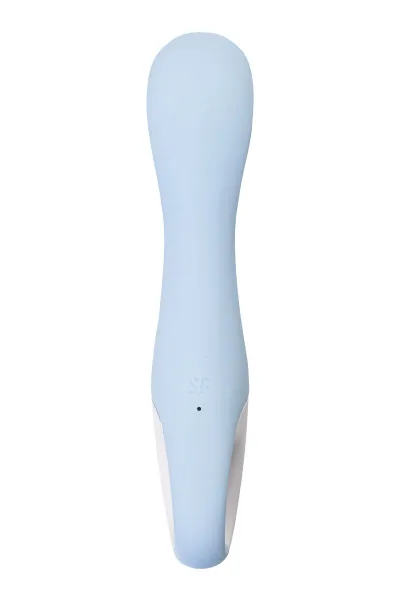 Нереалистичный вибратор Satisfyer Air Pump Vibrator 5, голубой