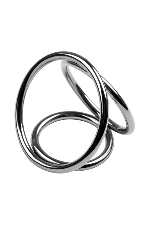 Бондаж для пениса,TOYFA Metal, металл,серебристое, 3,5 см / 4,5 см / 5 см