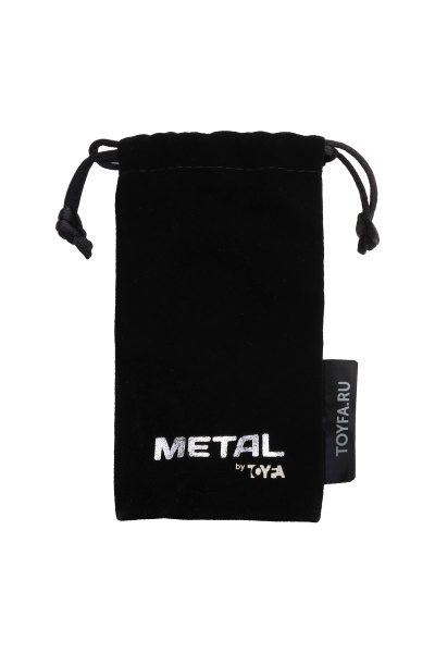 Анальная втулка Metal by TOYFA, металл, серебристая с красной розочкой, 8 см, Ø 2,7 см, 48 г