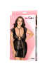 Нижнее платье и стринги Candy Girl Sasha черные, 2XL