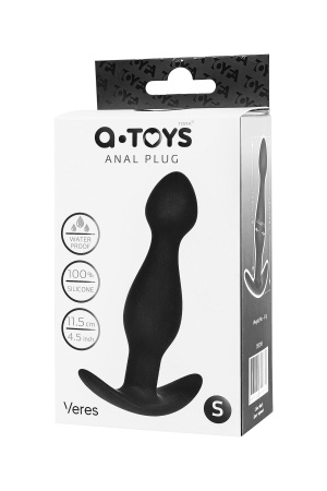 Втулка анальная TOYFA A-Toys ,черная, 11,5 см, Ø 2,8